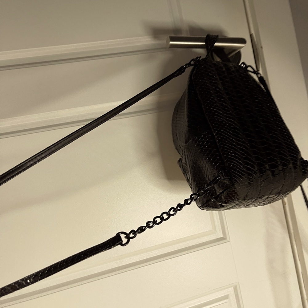 Victoria’s Secret black luxe python mini backpack - Picture 7 of 12